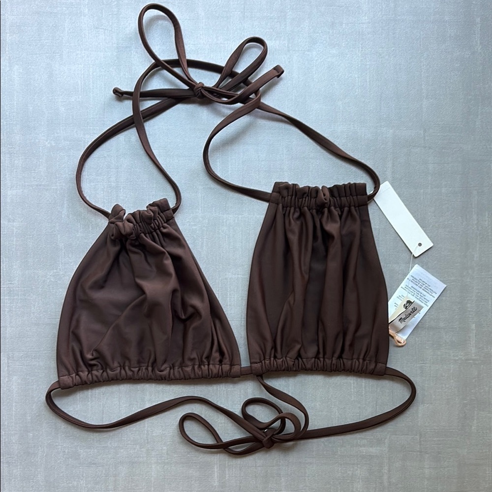 Brown madewell bikini top